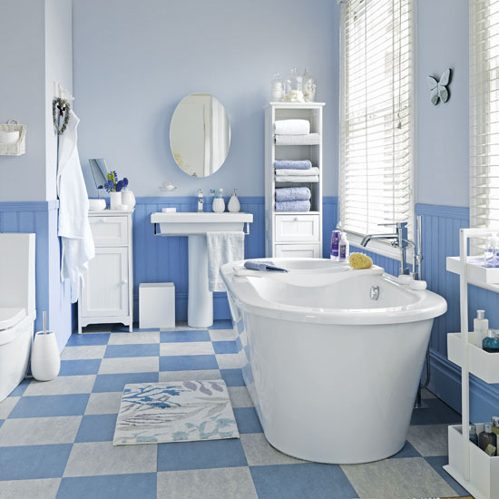 light blue in bathroom