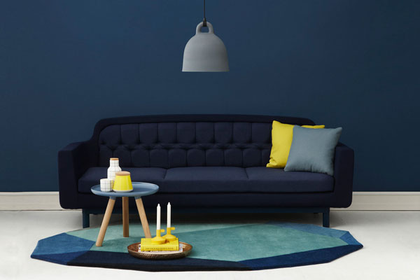 navy sofa